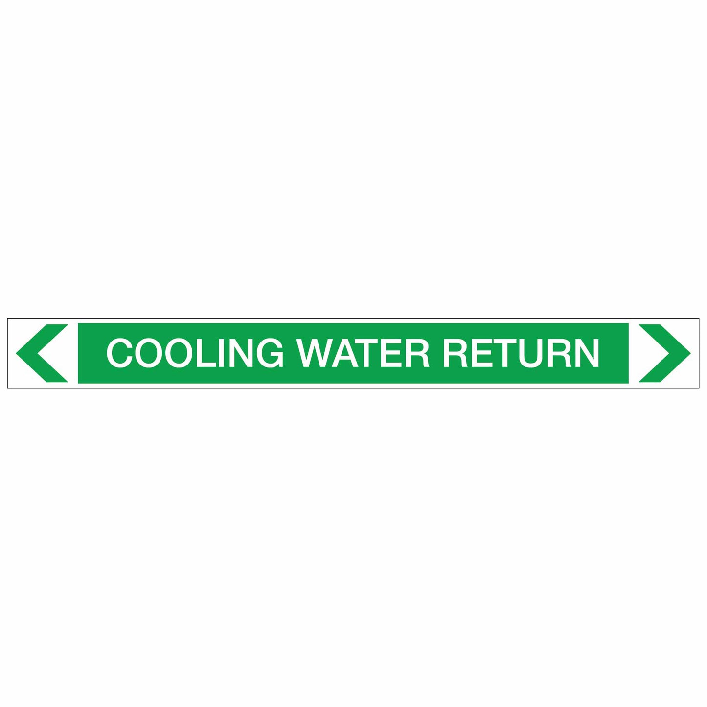 Water - Cooling Water Return - Pipe Marker Sticker
