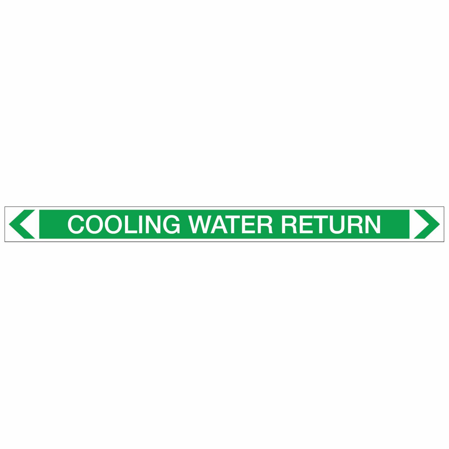 Water - Cooling Water Return - Pipe Marker Sticker