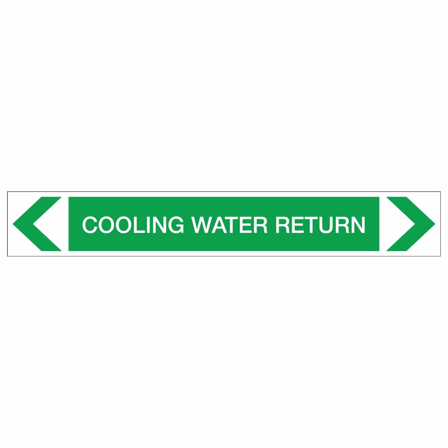 Water - Cooling Water Return - Pipe Marker Sticker