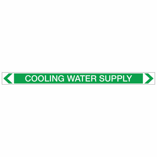 Water - Cooling Water Supply - Pipe Marker Sticker