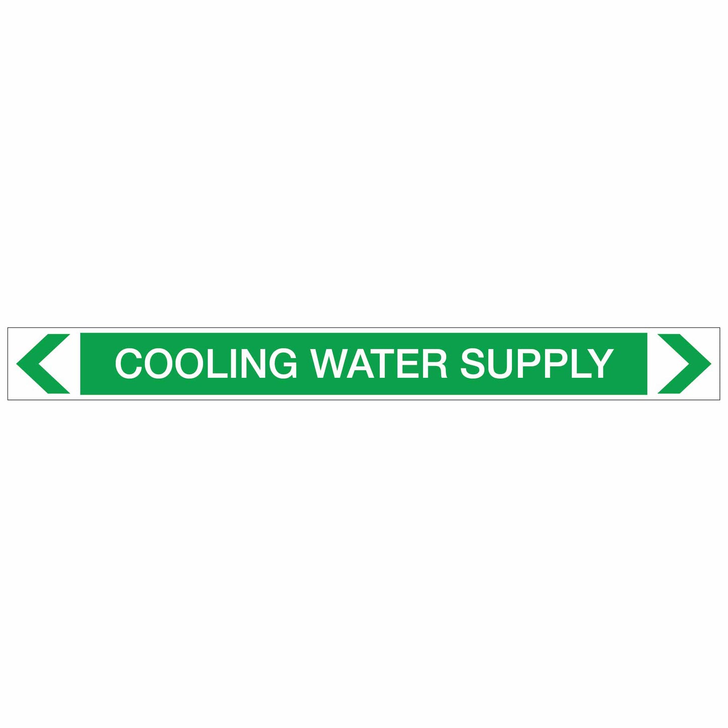 Water - Cooling Water Supply - Pipe Marker Sticker