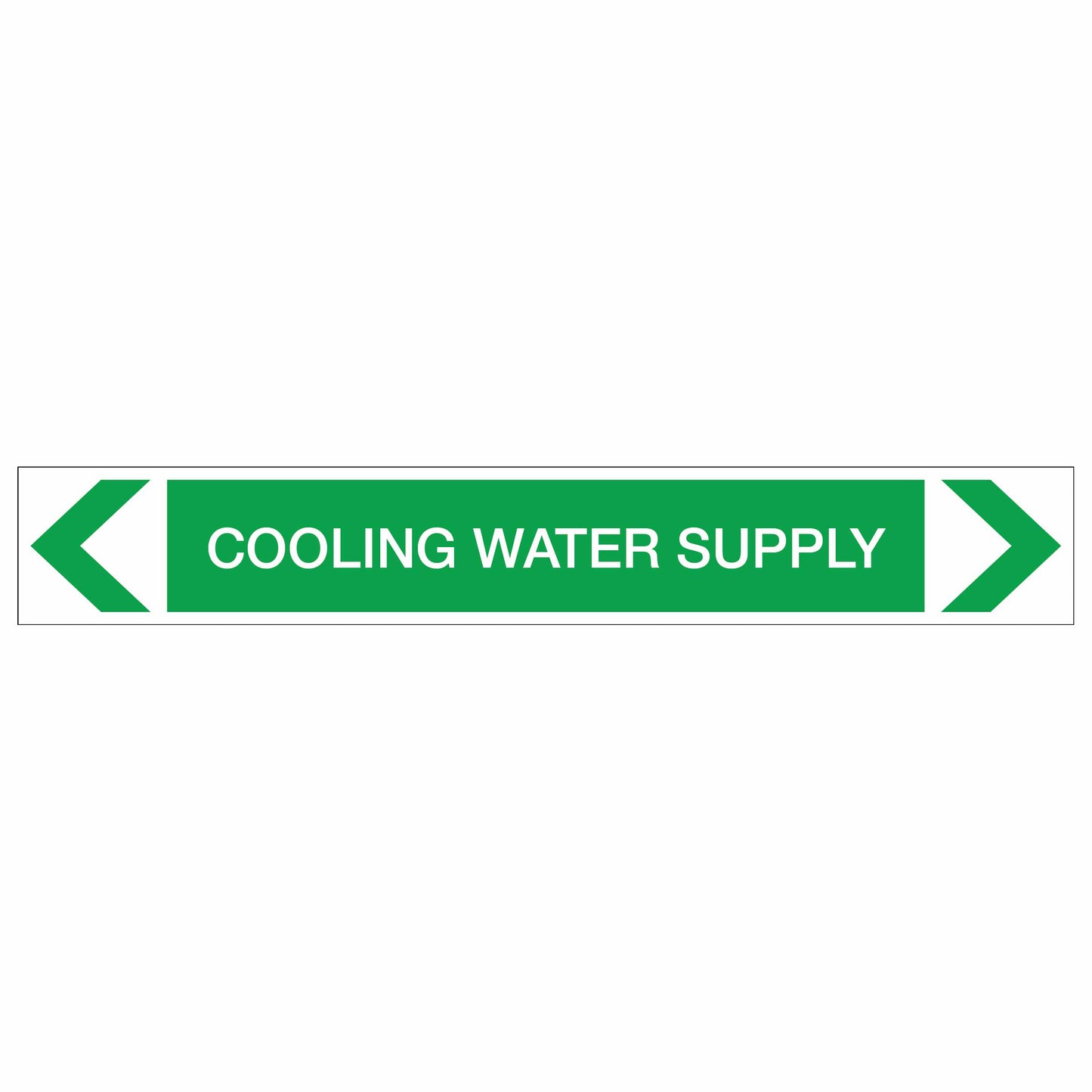 Water - Cooling Water Supply - Pipe Marker Sticker