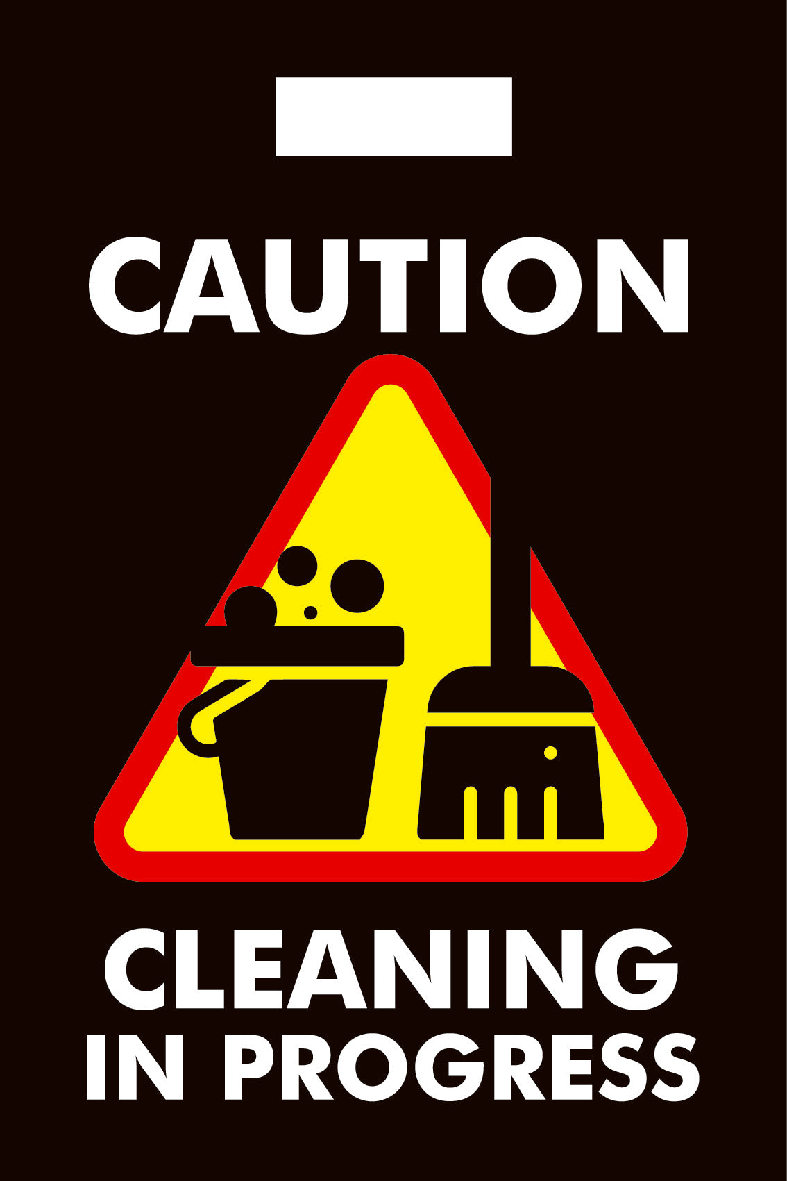 Caution Cleaning In Progress Black - Corflute Box Sign