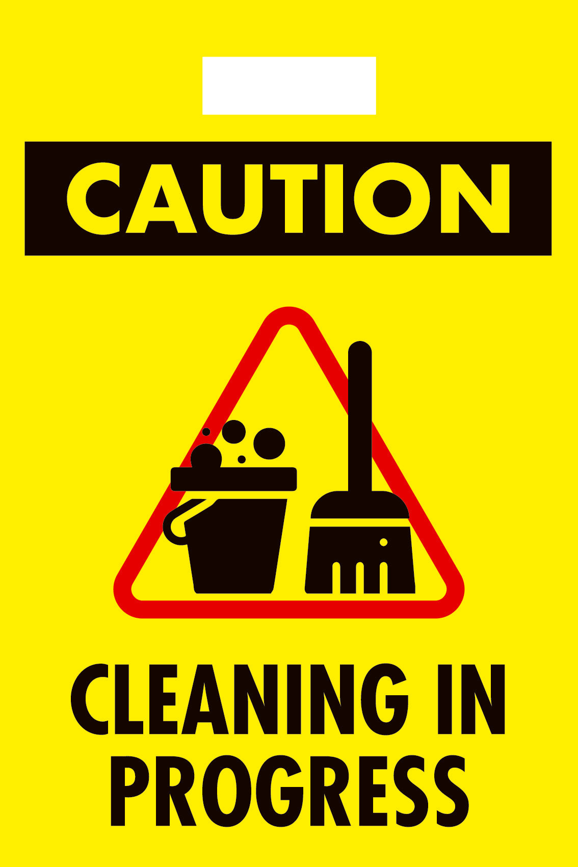 Caution Cleaning In Progress Yellow -  Corflute Box Sign
