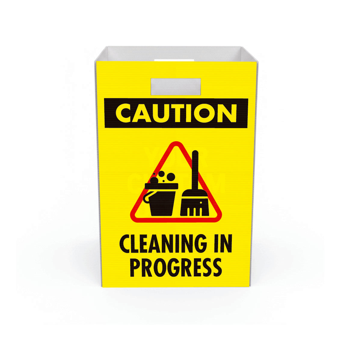 Caution Cleaning In Progress Yellow -  Corflute Box Sign