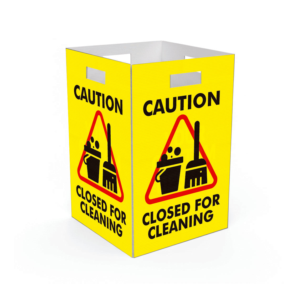 Caution Closed For Cleaning - Corflute Box Sign