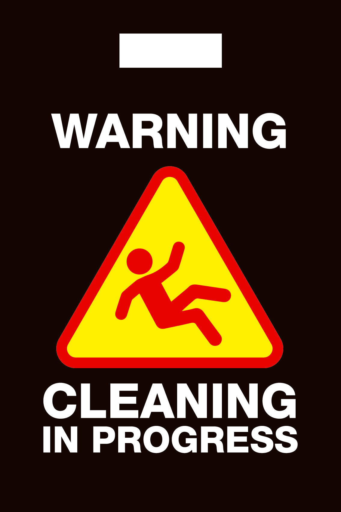 Warning Cleaning In Progress Black - Corflute Box Sign