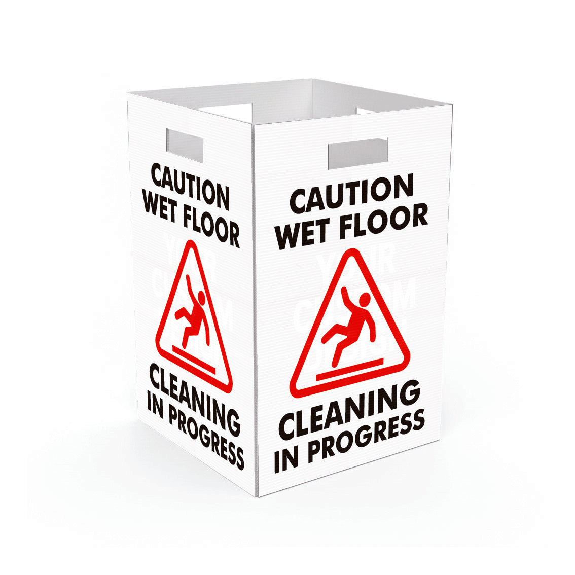 Caution Wet Floor Cleaning In Progress - Corflute Box Sign