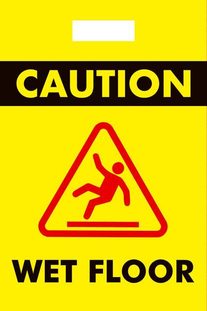 Caution Wet Floor Red - Corflute Box Sign