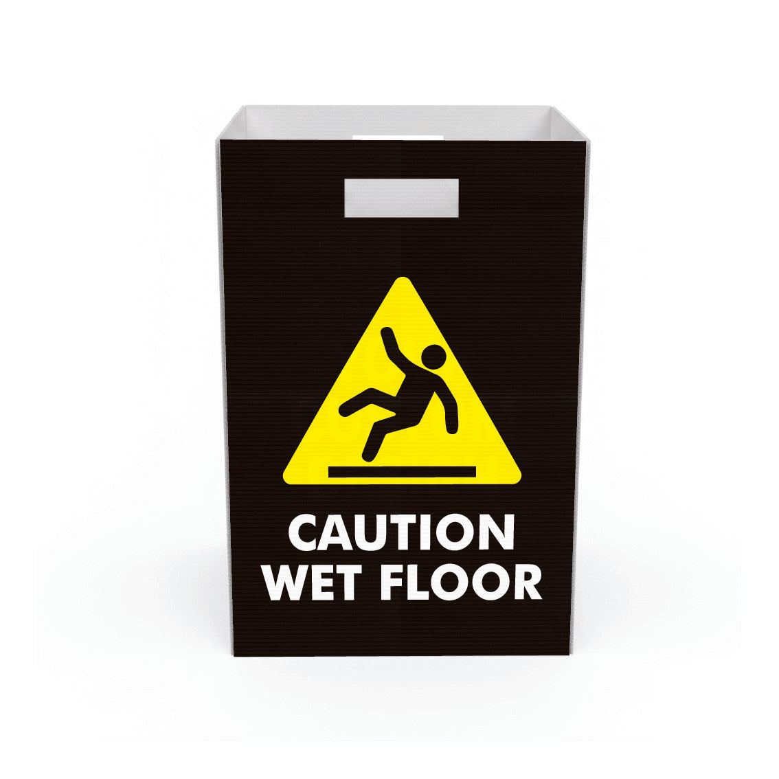 Caution Wet Floor Black - Black - Corflute Box Sign