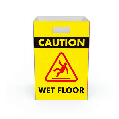 Caution Wet Floor Red - Corflute Box Sign