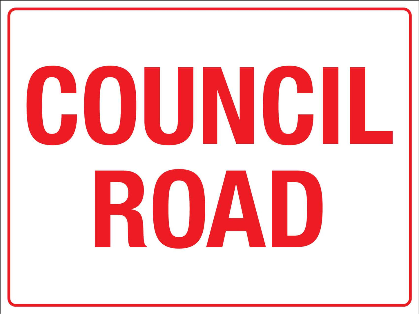 Council Road Sign