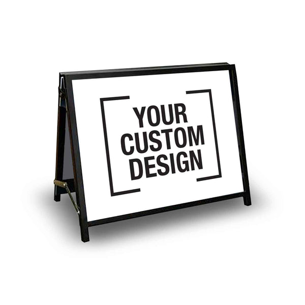 Apple A Frame Sign A-Frame Landscape Black Custom Design Corflute Inserts – New Signs