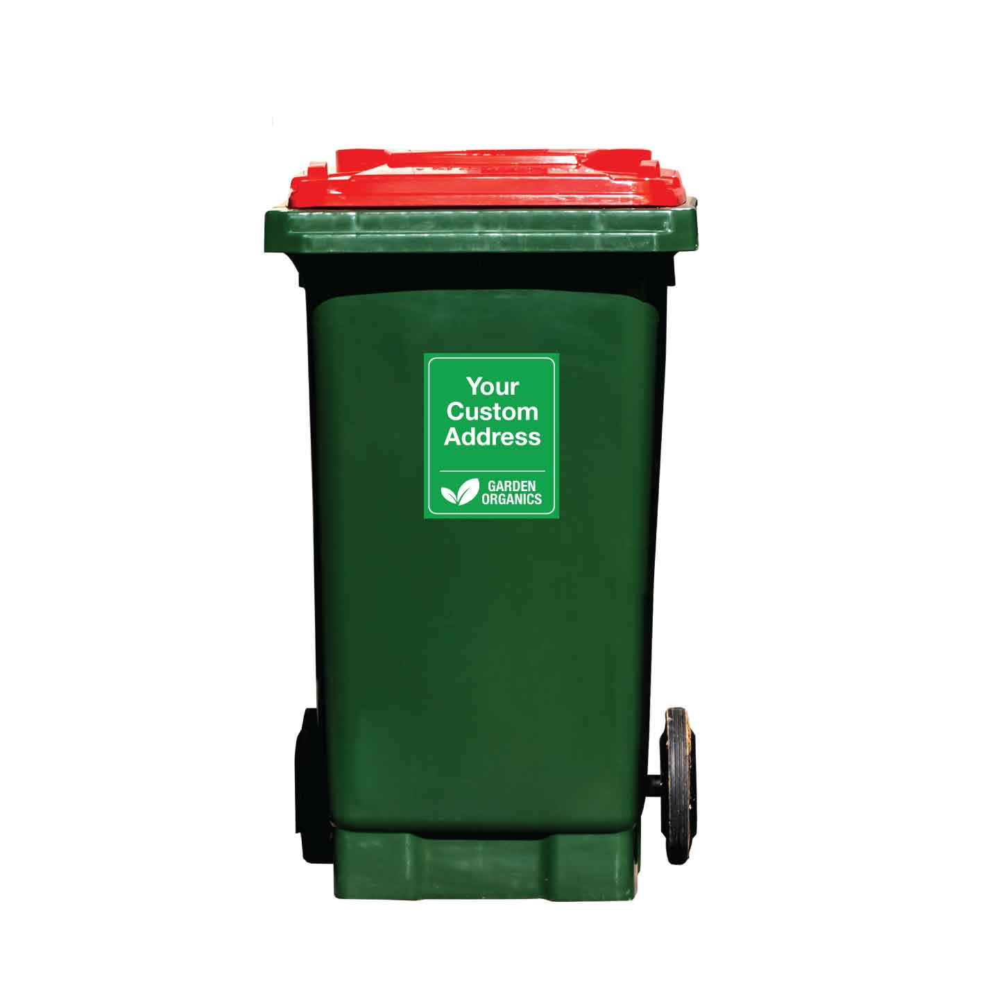 Custom Address & Garden Organics Wheelie Bin Stickers