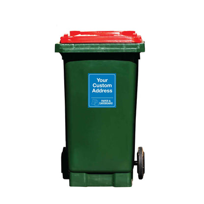 Custom Address & Paper & Cardboard Wheelie Bin Stickers