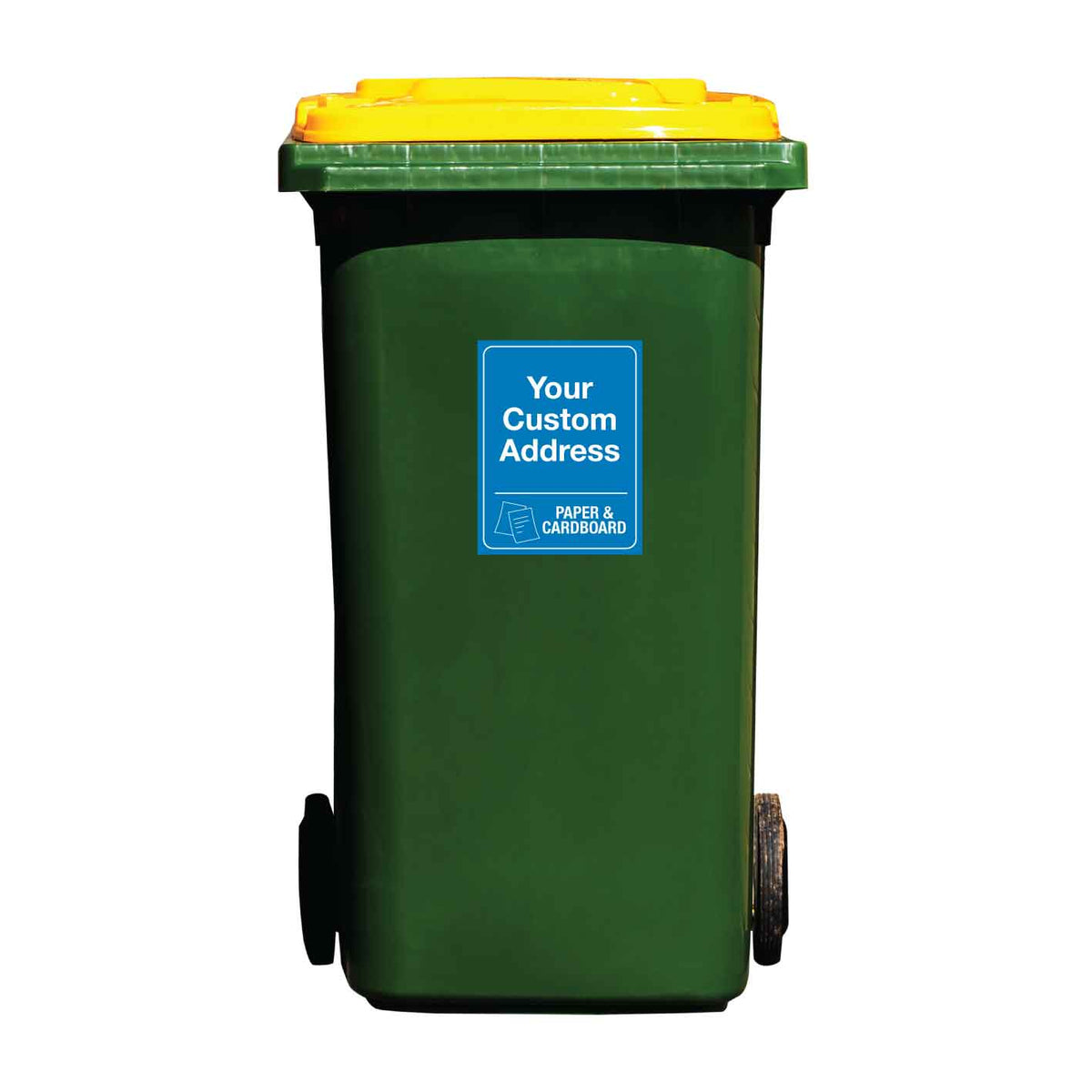 Custom Address & Paper & Cardboard Wheelie Bin Stickers