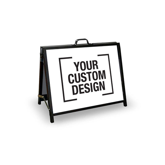 A-Frame Landscape Black Custom Design Corflute Inserts