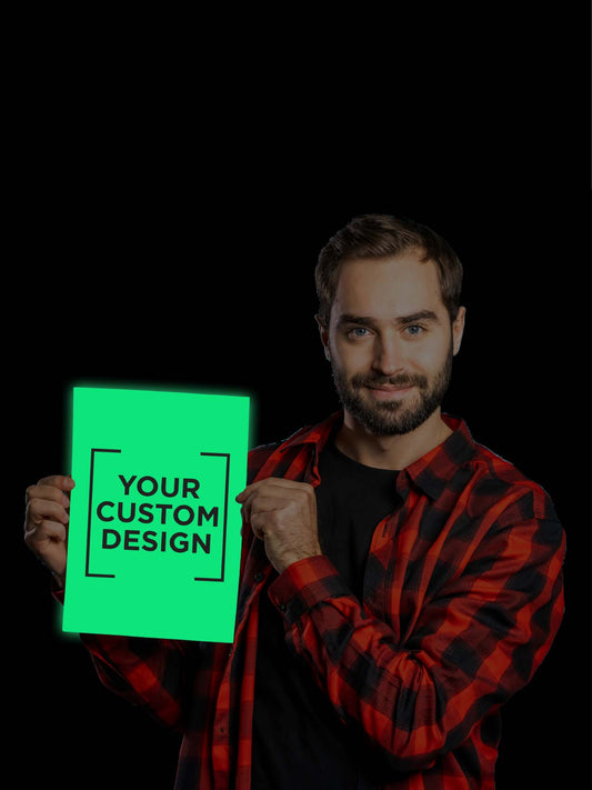 Glow In The Dark Custom Aluminium Composite Panel 225mm x 300mm