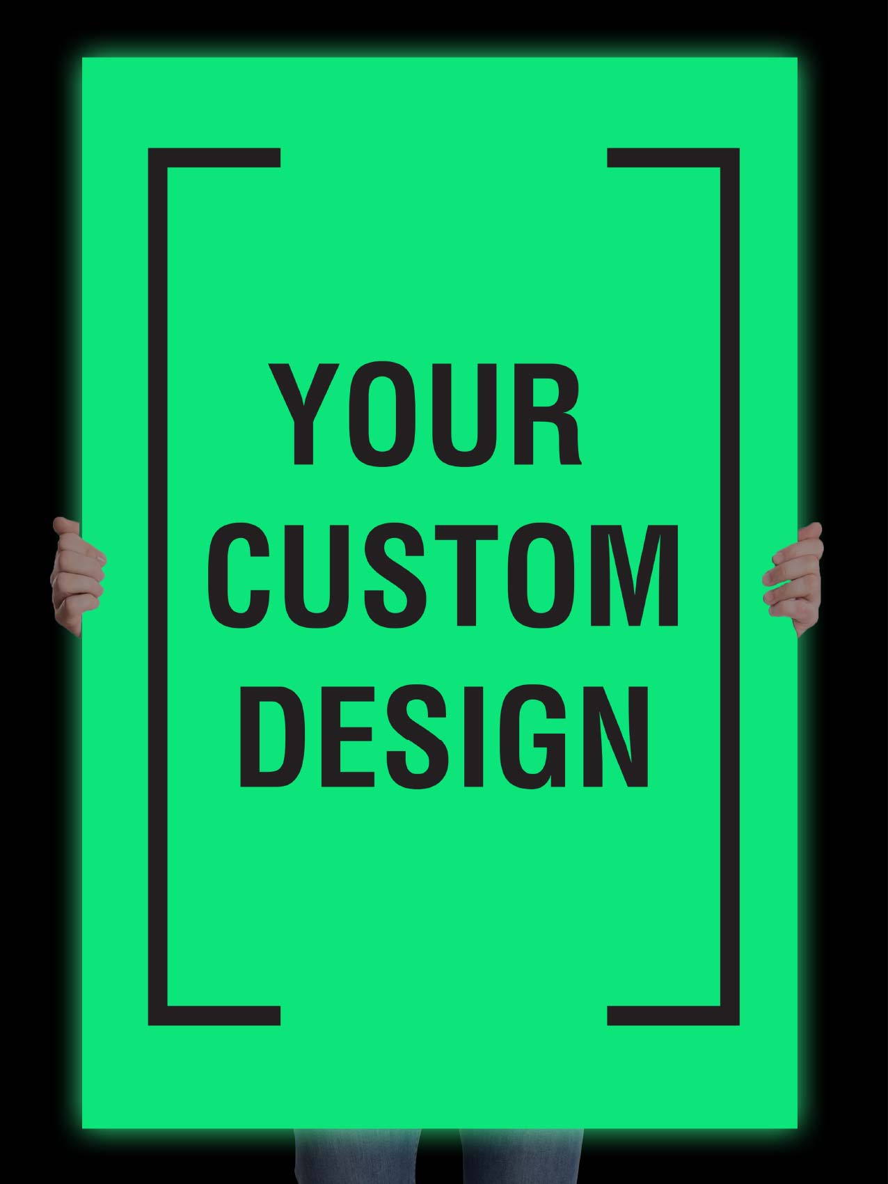 Glow In The Dark Custom Aluminium Composite Panel 800mm x 1200mm