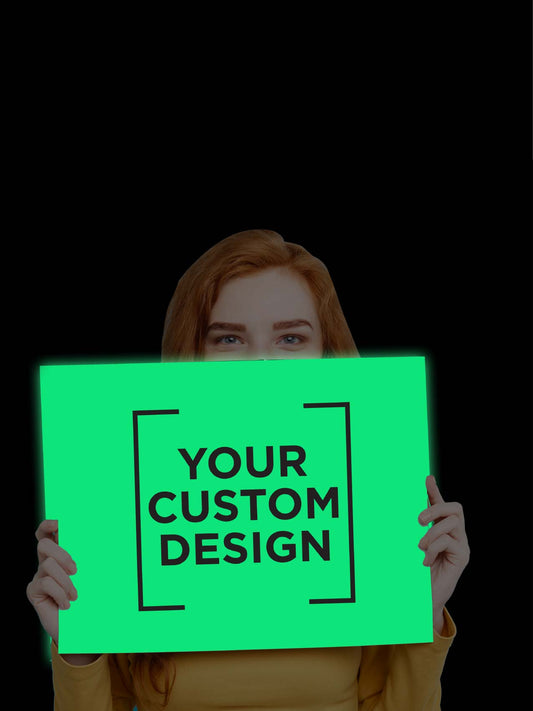 Glow In The Dark Custom Aluminium Composite Panel 300mm x 400mm
