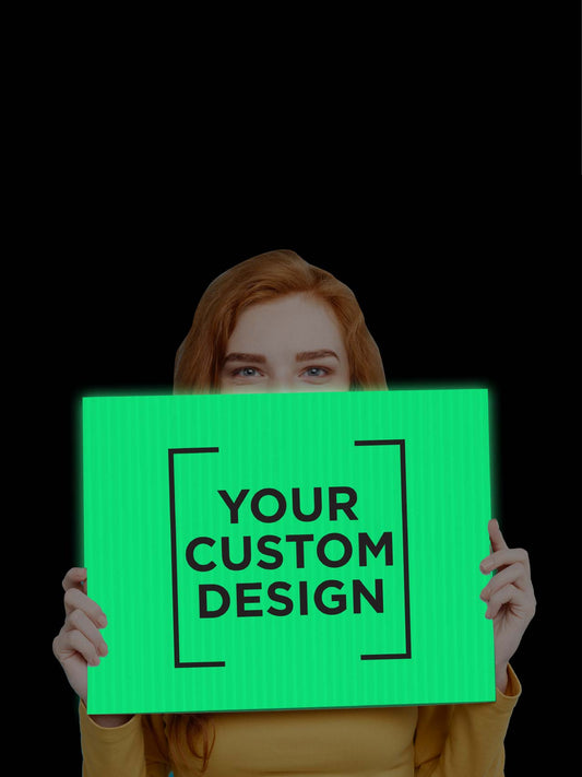 Glow In The Dark Custom Corflute 300mm x 400mm