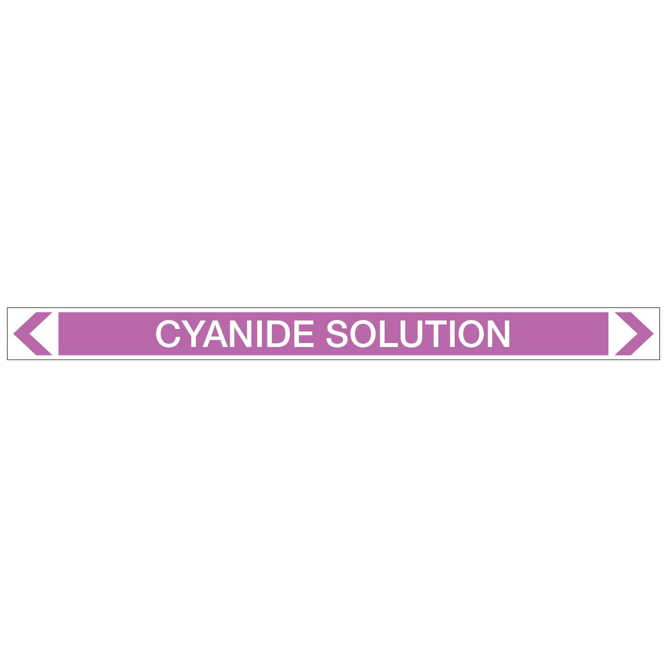 Alkalis / Acids - Cyanide Solution - Pipe Marker Sticker