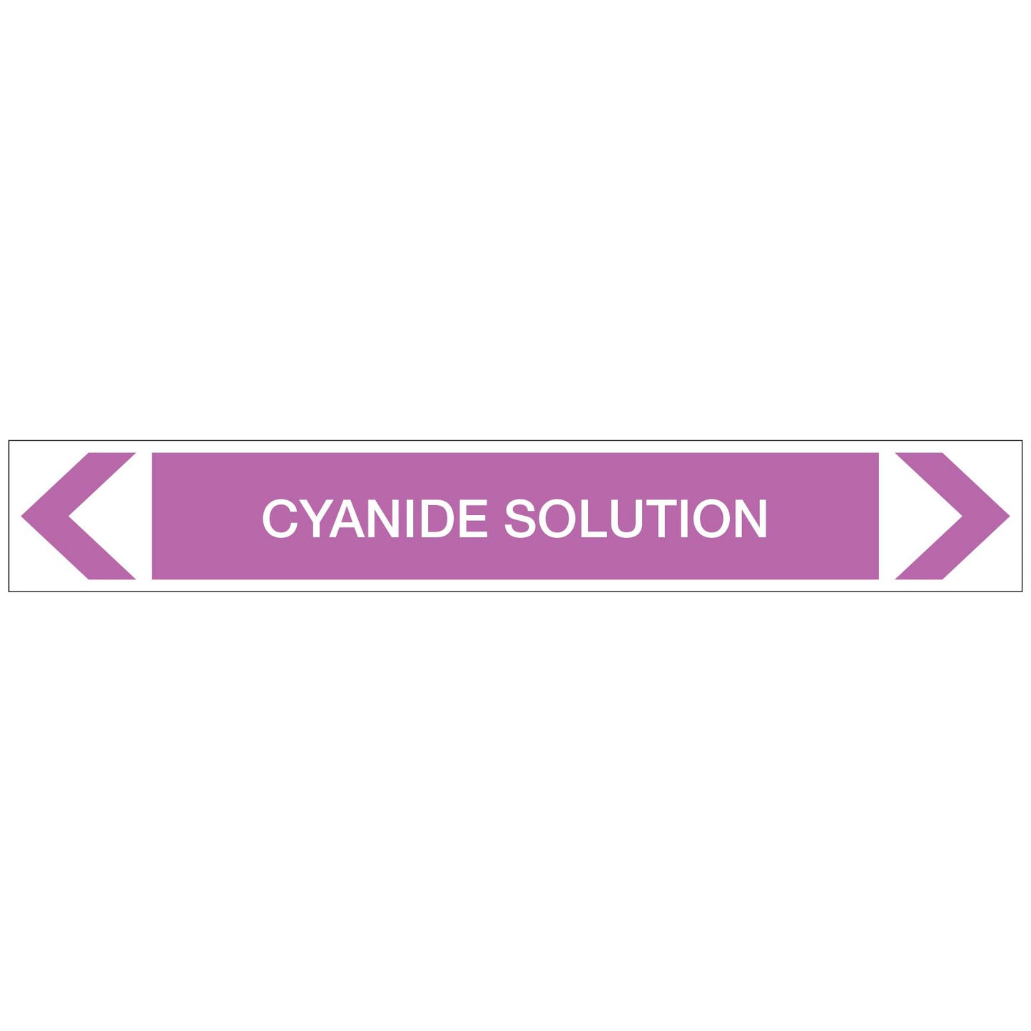 Alkalis / Acids - Cyanide Solution - Pipe Marker Sticker