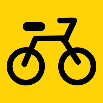 Cyclists Symbolic Multi Message Traffic Sign