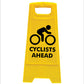 Yellow A-Frame - Cyclists Ahead