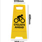 Yellow A-Frame - Cyclists Ahead