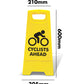 Yellow A-Frame - Cyclists Ahead