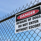 Danger Beware of Dogs Do Not Enter Sign