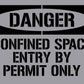 Danger Confined Space Entry - Aluminium Composite Stencil