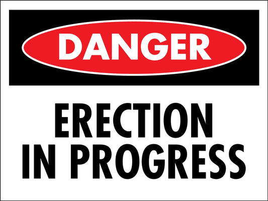 Danger Erection In Progress Sign