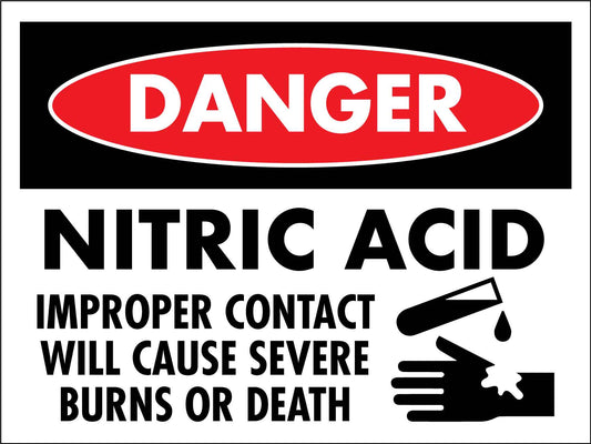 Danger Nitric Acid Sign