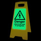 Glow In The Dark - Yellow A-Frame - Danger Electrical Test In Progress