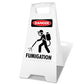 White A-Frame - Danger Fumigation