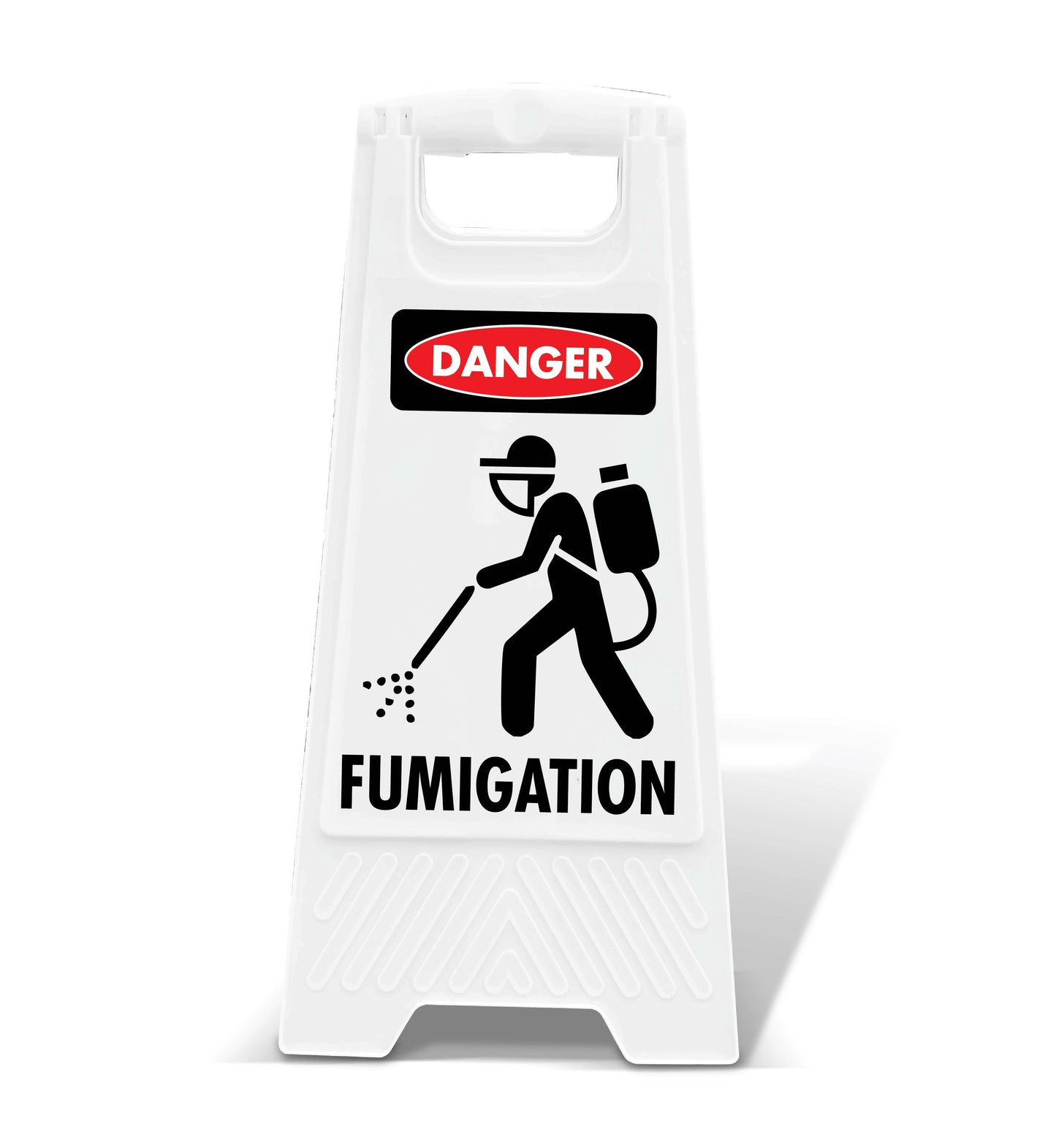 White A-Frame - Danger Fumigation