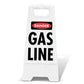 White A-Frame - Danger Gas Line