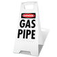 White A-Frame - Danger Gas Pipe