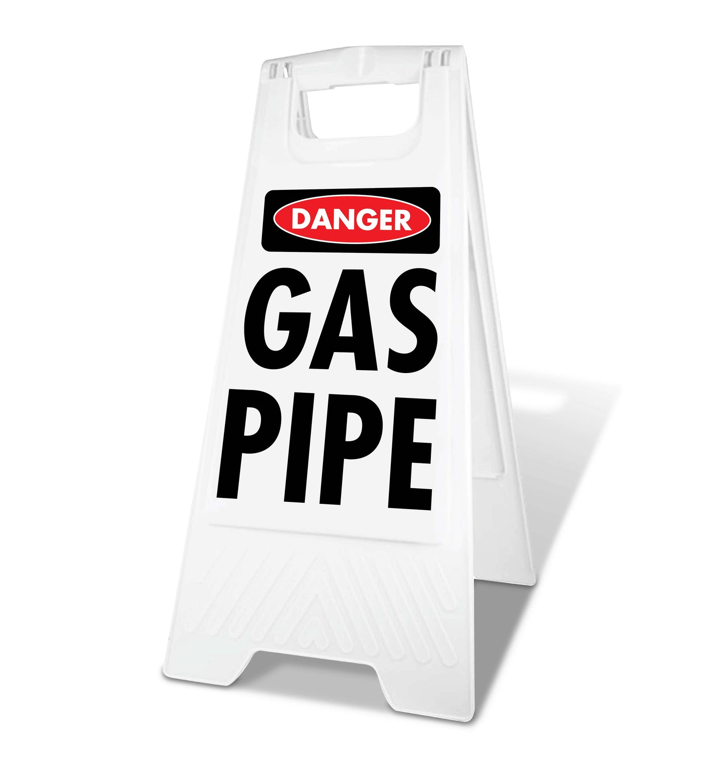 White A-Frame - Danger Gas Pipe