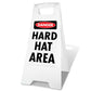 White A-Frame - Danger Hard Hat Area