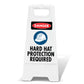White A-Frame - Danger Hard Hat Protection Required
