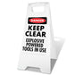 White A-Frame - Danger Keep Clear Tools