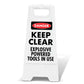White A-Frame - Danger Keep Clear Tools