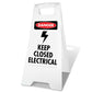 White A-Frame - Danger Keep Closed Electrical
