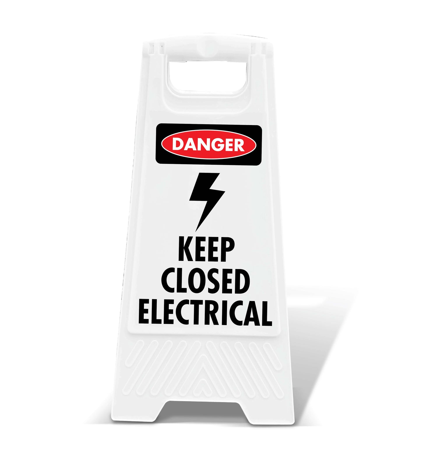 White A-Frame - Danger Keep Closed Electrical