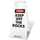 White A-Frame - Danger Keep Off The Rocks