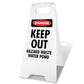 White A-Frame - Danger Keep Out Hazard Waste Water Pond