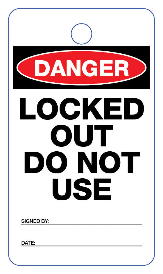 Danger Locked Out Do Not Use Lock Out Tag – New Signs